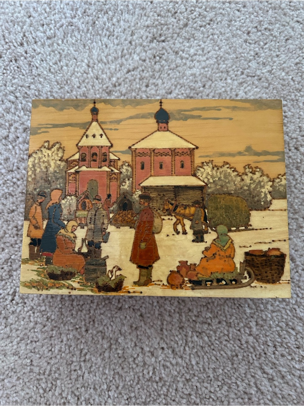Russian Imperial-era Wooden box